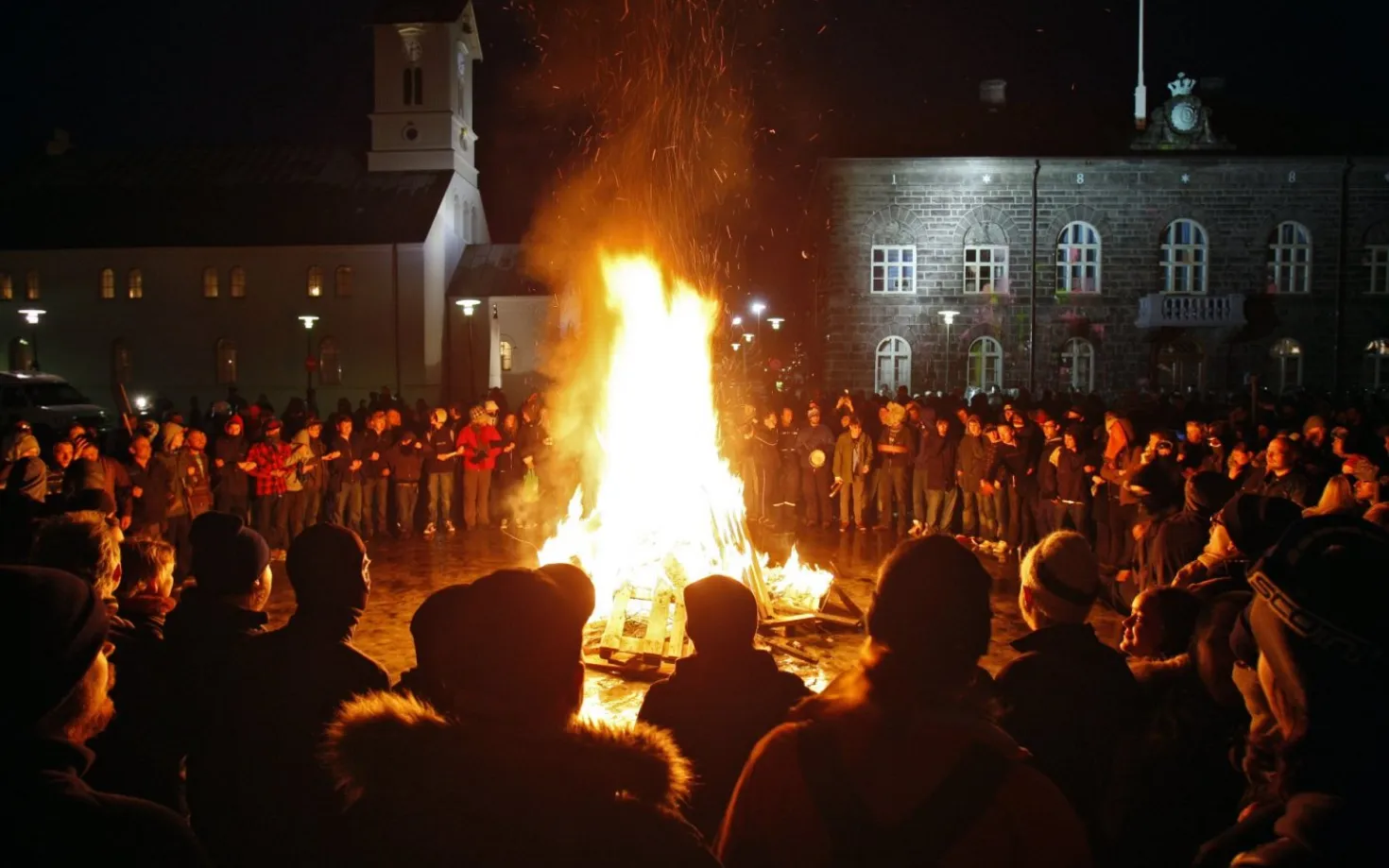 Protests at Austurvöllur