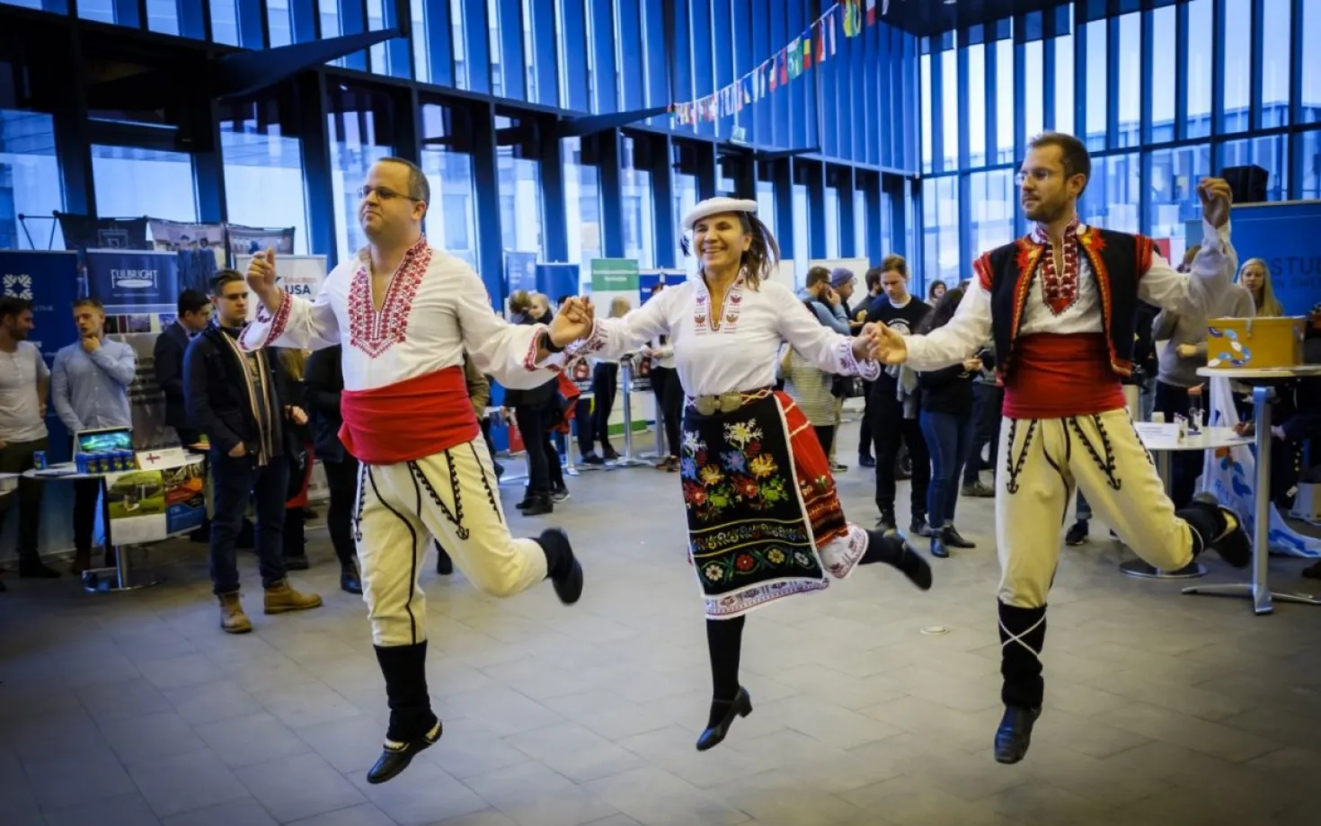 People dancing at university centre