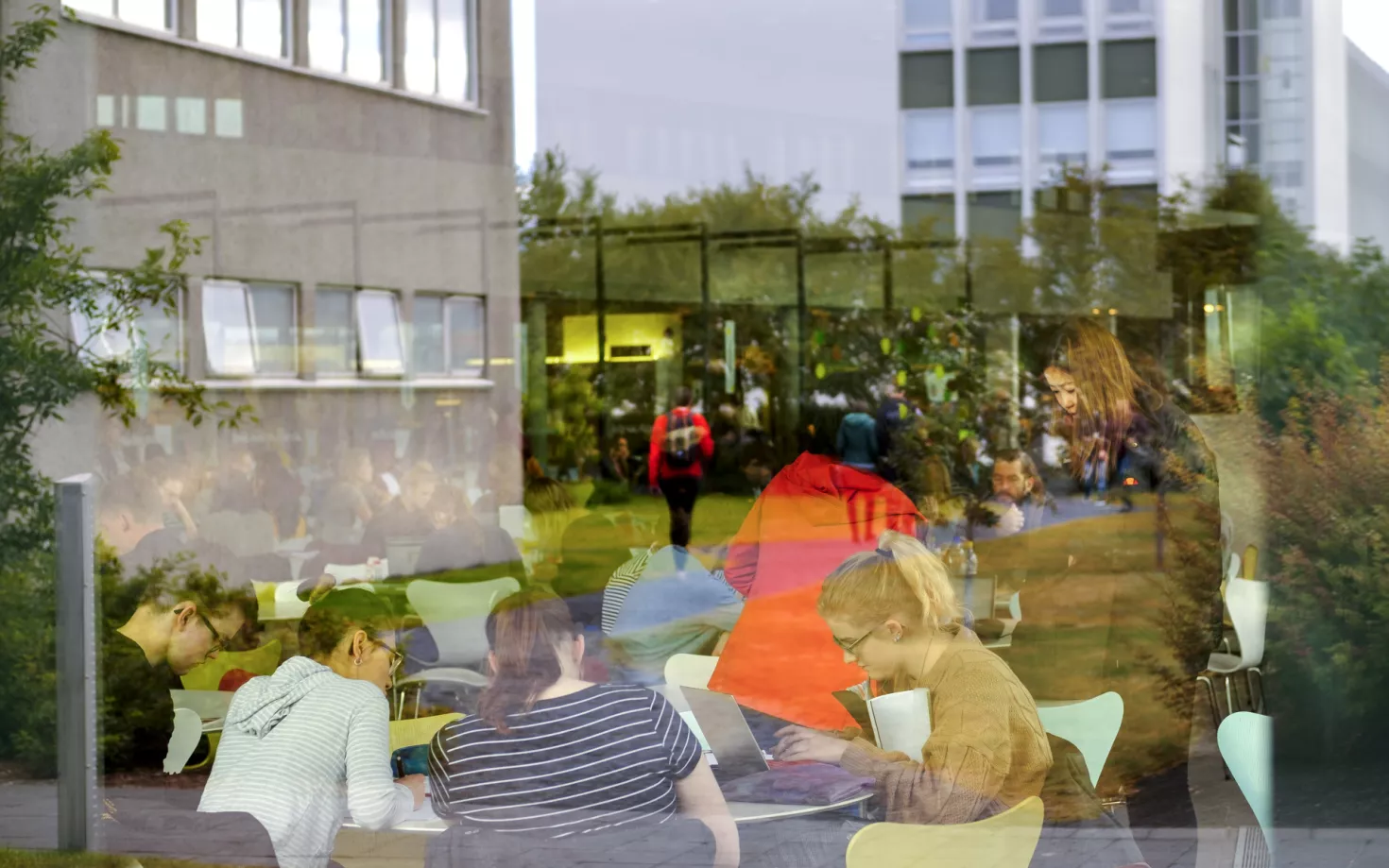 People at University centre, University of Iceland