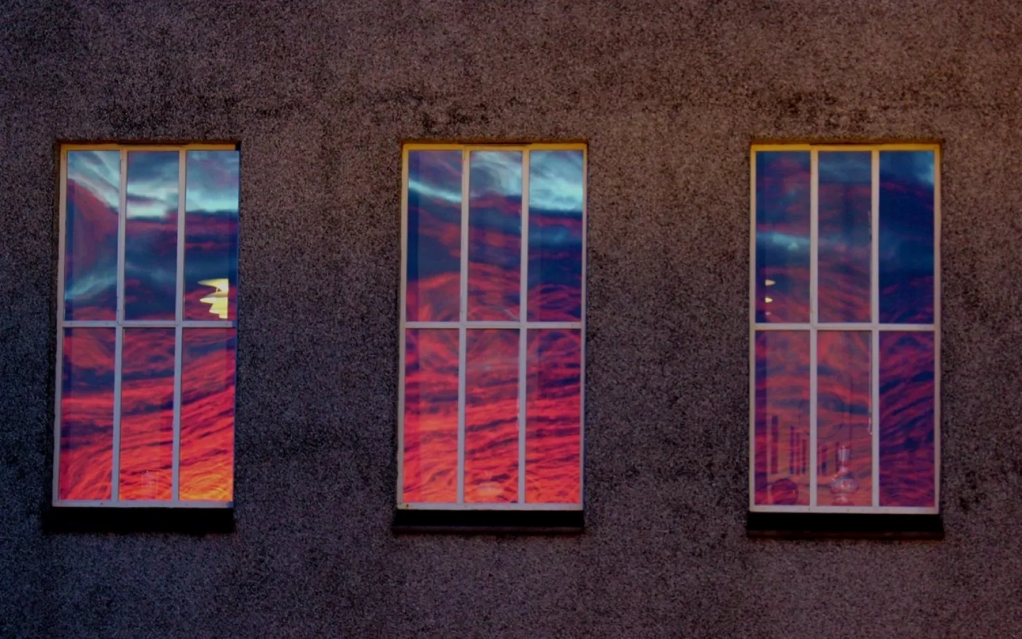 Windows on University of Iceland main building