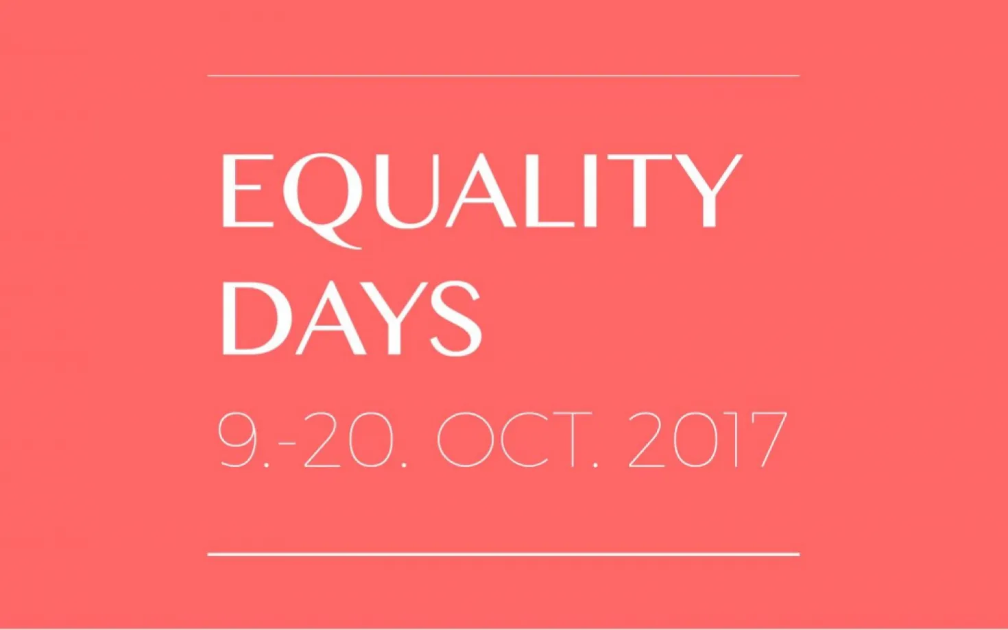 Equality days 2017