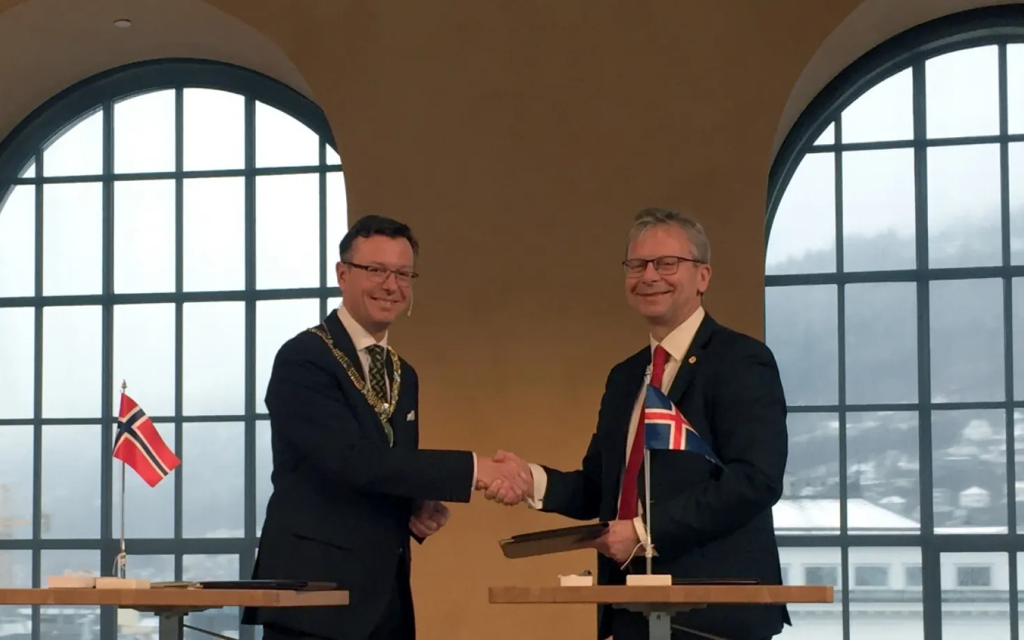 Dag Rune Olsen and Jón Atli Benediktsson