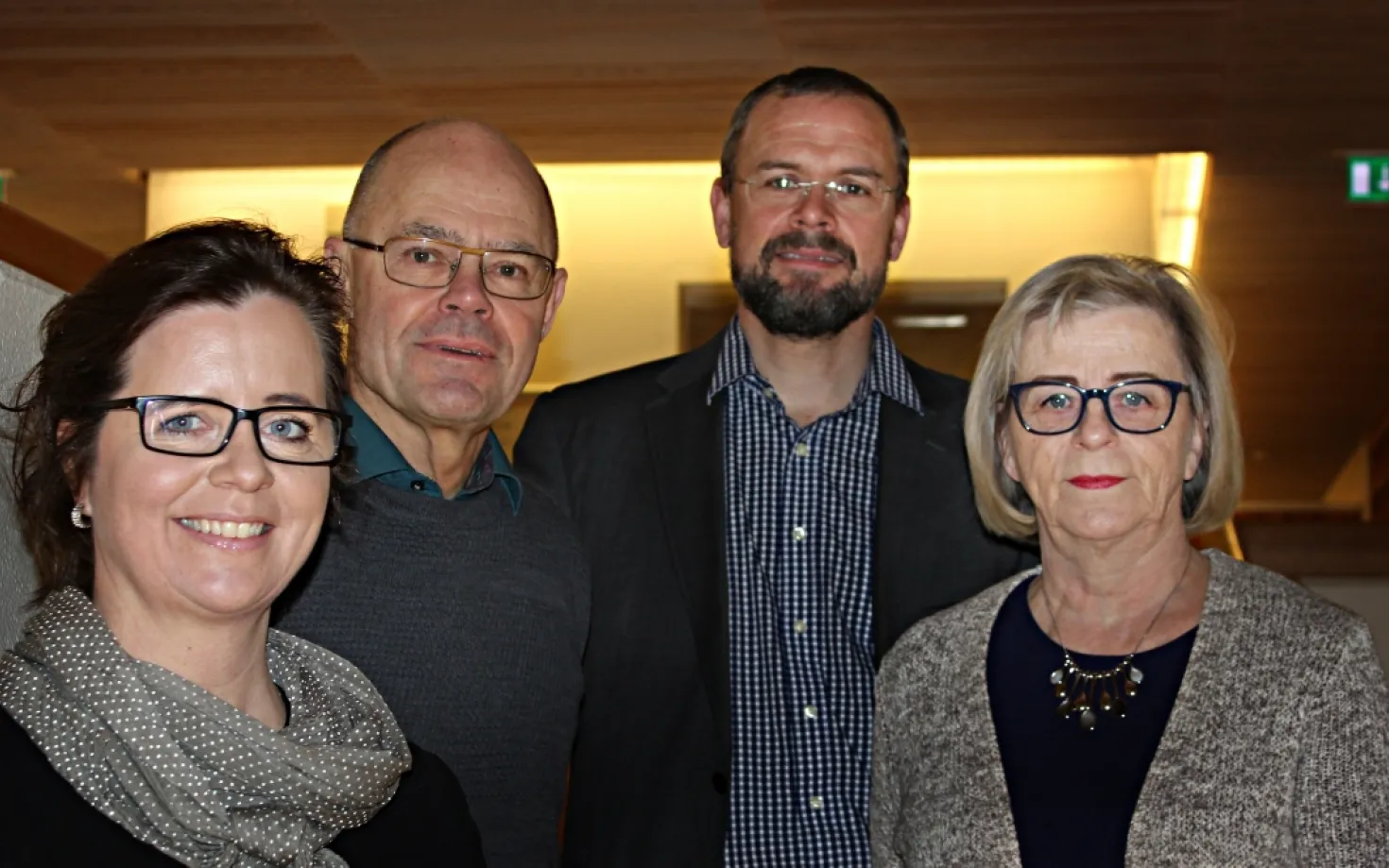 Ragnheiður Ósk Erlendsdóttir, Dr. Geir Gunnlaugsson, Daði Már Kristófersson, Dean of the UI School of Social Sciences, and Katrín Fjeldsted
