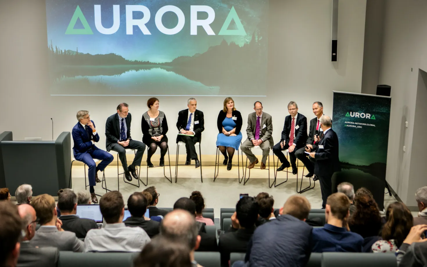 Aurora Rectors and other representatives from the universities on a meeting