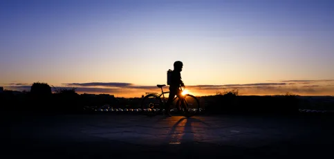 Bike in the sunset