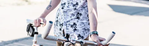 Person with bike