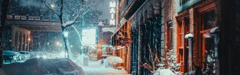 Street with snow