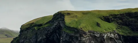 Observers on land station in Stórhöfði