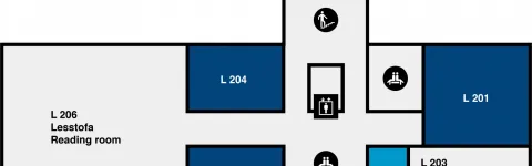 Lögberg, floor plan, 2nd floor