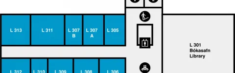 Lögberg, floor plan, 3rd floor