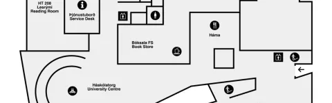 Háskólatorg, University Centre, floor plan, 2nd floor