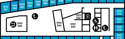 Veröld - House of Vigdís, floor plan, 3rd floor