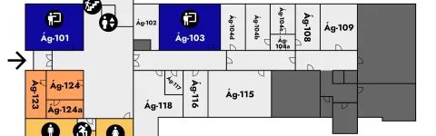 Árnagarður, Floor plan, 1st floor