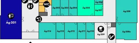 Árnagarður, Floor plan, 2nd floor