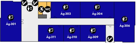 Árnagarður, Floor plan, 3rd floor