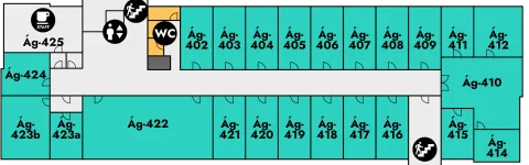Árnagarður, Floor plan, 4th floor