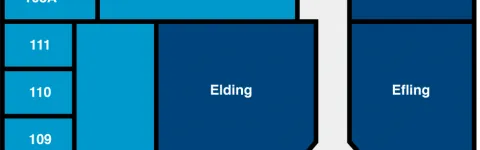 Endurmenntun, Continuing education - Floor plan, 1st floor