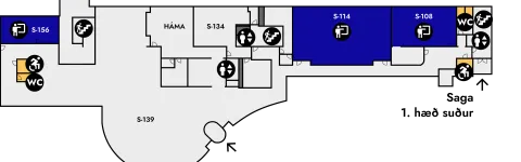 Saga, floor plan, 1st floor south