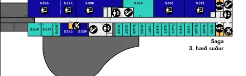 Saga, floor plan, 3rd floor south