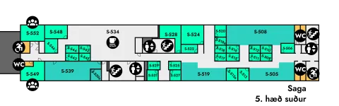 Saga, floor plan, 5th floor south