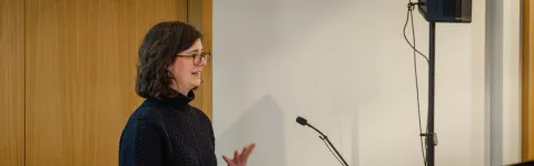 Iris Edda Nowenstein, one of the lecturers at the opening