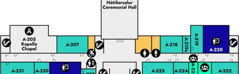 Floor plan of the second floor in the Main Building