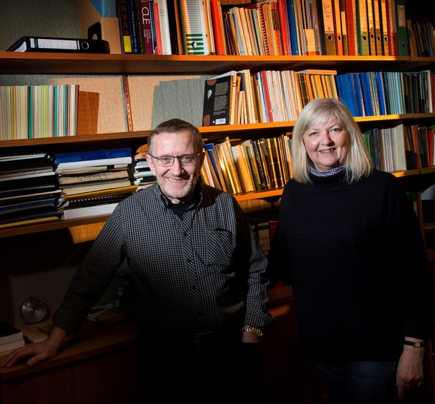 Höskuldur Þráinsson, Professor Emeritus at the Faculty of Icelandic and Comparative Cultural Studies and Birna Arnbjörnsdóttir, Professor at the Faculty of Languages and Culture. 