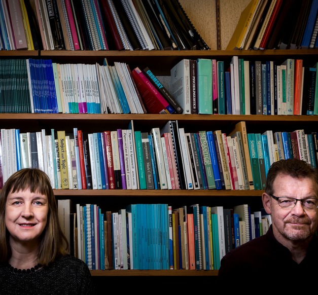 Sigríður Sigurjónsdóttir and Eiríkur Rögnvaldsson, professors at the Faculty of Icelandic and Comparative Cultural Studies.