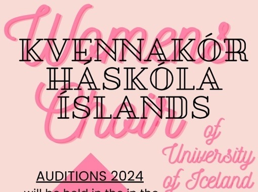 Auditions for Women's Choir of University of Iceland