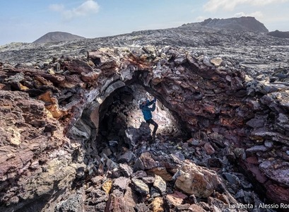 Caves in a lava