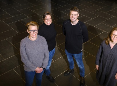 The research team; Ásta Kristín, Hafdís Erla, Þorsteinn and Íris. IMAGE/Kristinn Ingvarsson