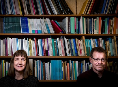 Sigríður Sigurjónsdóttir and Eiríkur Rögnvaldsson, professors at the Faculty of Icelandic and Comparative Cultural Studies.