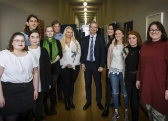 Part of the group studying abroad this summer with the University Rector. Photo/Kristinn Ingvarsson.