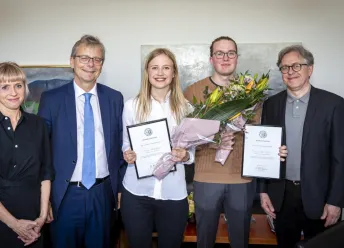 Steinunn Gestsdóttir, Jón Atli Benediktsson, Rector, Guðrún Höskuldsdóttir, Eyvindur Árni Sigurðarson, and Pétur Ástvaldsson