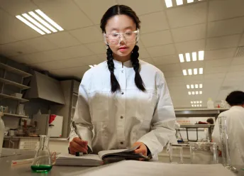 tilraunastofa með nemanda