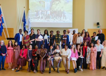 Graduates along with their teachers and the representatives from the University of Iceland and GRÓ Centre