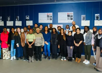 Students in the GRÓ GEST programme 2026 at he exhibition opening..