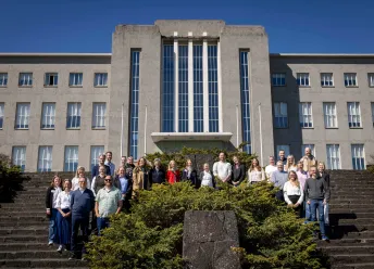 The NUAS group infront of UI's Main Building