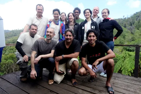 Ingi with collueagues on expedition in Cuba.