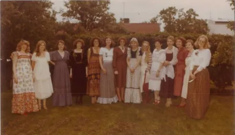 The first group of graduates from nursing in 1977.