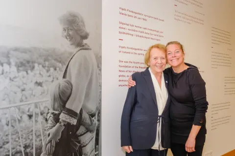 Vigdís Finnbogadóttir and Ástríður Magnúsdóttir