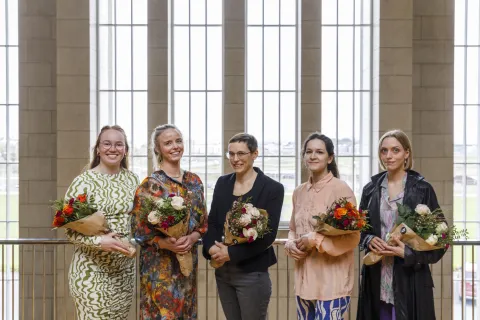 Elísabet Ásta with her fellow award winners in AWE. image/Kristinn Ingvarsson