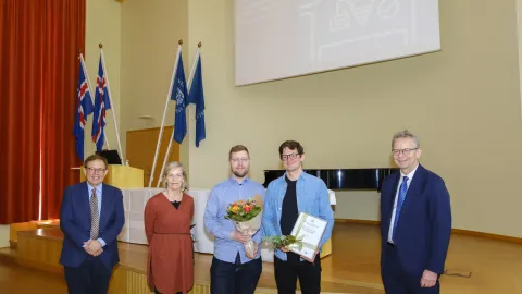 Winners of the special Incentive award of University of Iceland Science and Innovation Award.
