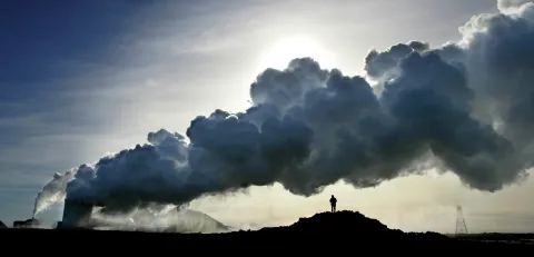 Steam from borehole at Krafla