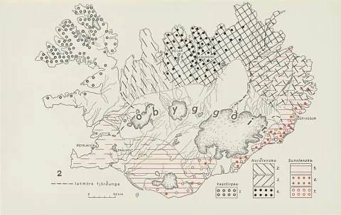 map of Iceland