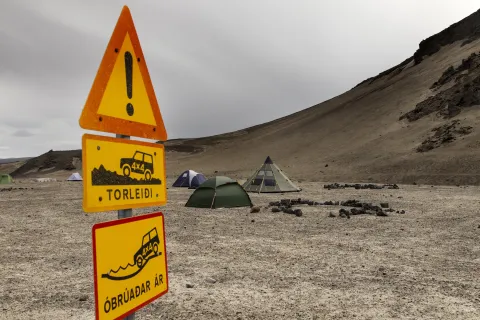 Traffic sign in the middle of nowhere