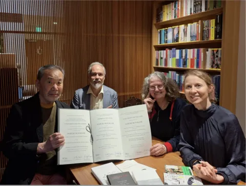 Haruki Murakami, Geir Sigurðsson, Ólöf Garðarsdóttir and Kristín Ingvarsdóttir. 