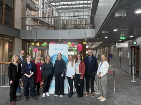 A group of Aurora representatives at an Aurora Course Design Retreat and Academic Matchmaking.