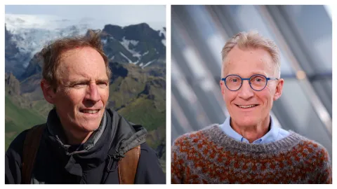 Eric Oelkers, Guest Professor at the University of Iceland, and Sigurður Reynir Gíslason, Professor at the Institute of Earth Sciences at the University of Iceland.