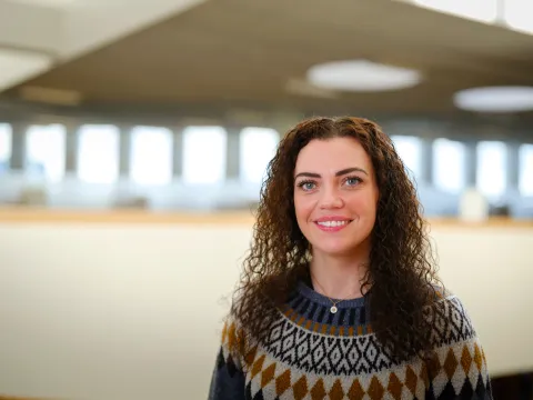 Sirrý Sif, PhD student in the School of Social Sciences.